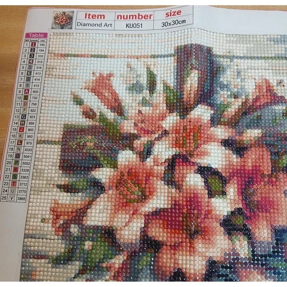 Finished 30 By 30‎ Cm Diamond Art Painting Flowers Saved By Grace